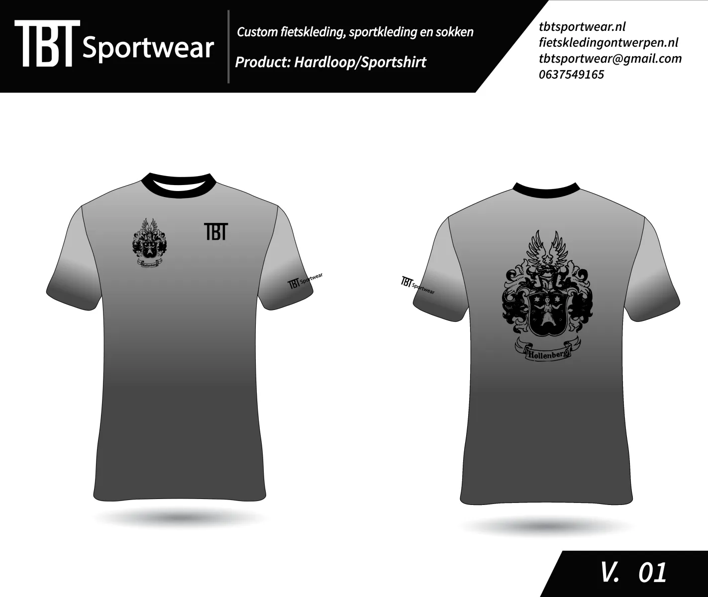 TBT Custom sportshirt Hollenberg design