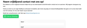 Neem contact met ons op via het contactformulier op de website