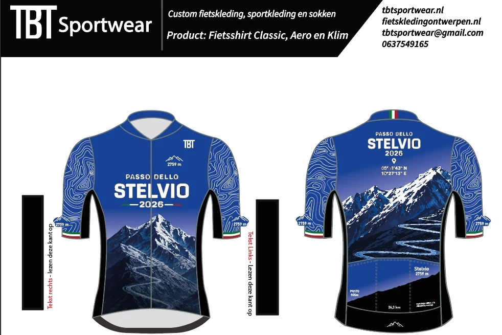 TBT Custom wielershirt stelvio design